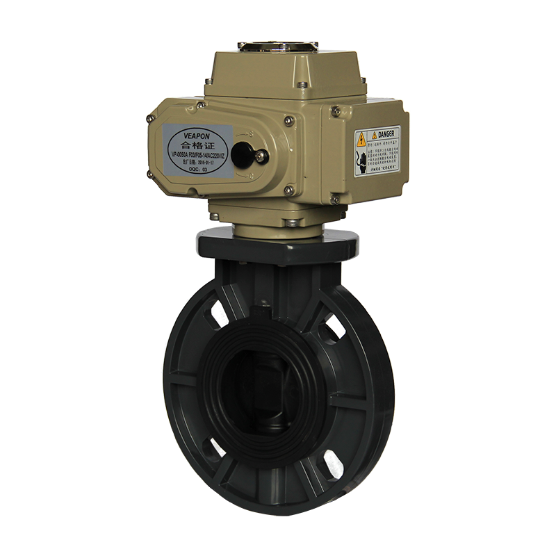 電動PVC對夾蝶閥 電動PVC對夾蝶閥